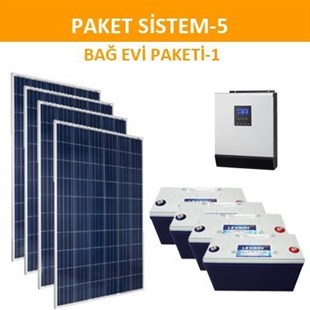 Solar Paket Güneş Enerjisi Sistemi Bağ Evi Paketi