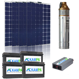 Sumak 4SDM100 SLR Solar Güneş Enerjili Dalgıç Pompa 1 kw + Akülü