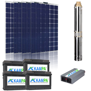 Sumak 4SDM310 SLR Solar Güneş Enerjili Dalgıç Pompa 1000 Watt + Akülü Sistem